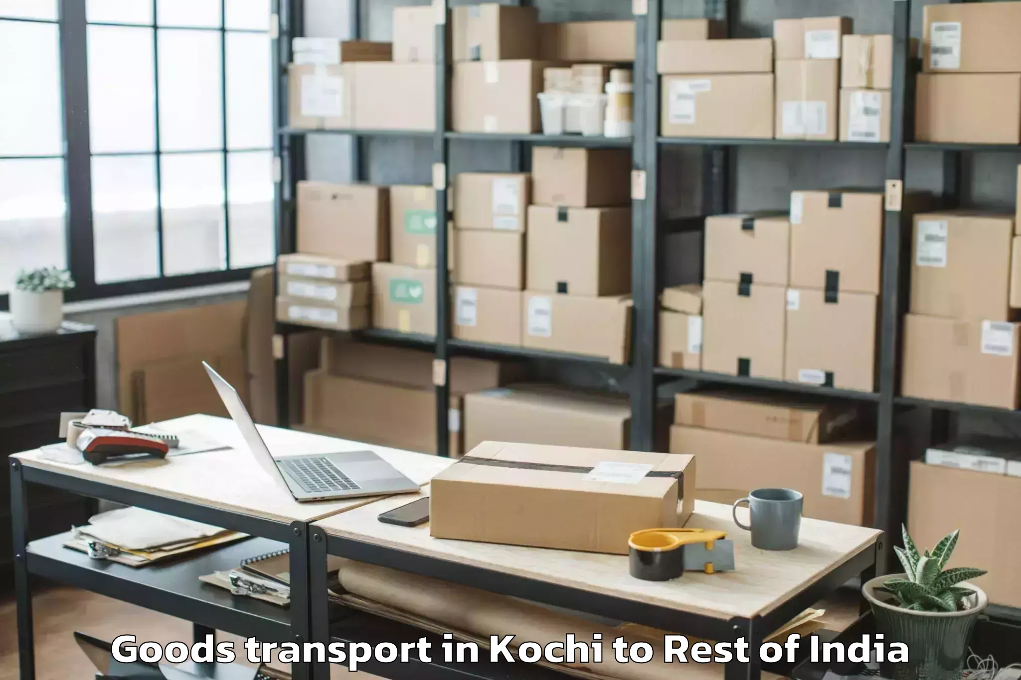 Book Kochi to Bishnah Goods Transport Online